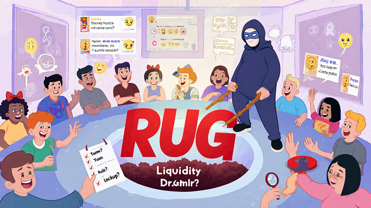 A Discord server&#039;s cheerful users unaware as a masked moderator pulls the rug out from under them.