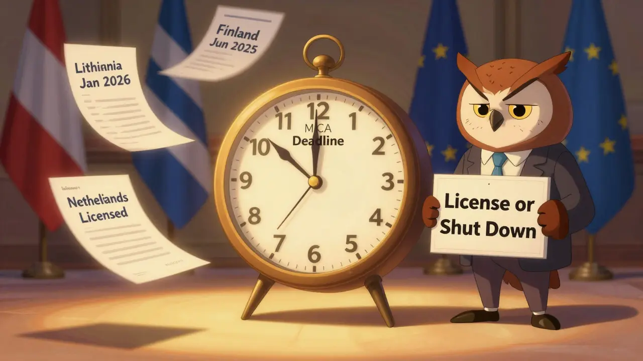 Transition Periods for EU Crypto Businesses Under MiCA: Deadlines, Rules, and What You Must Do