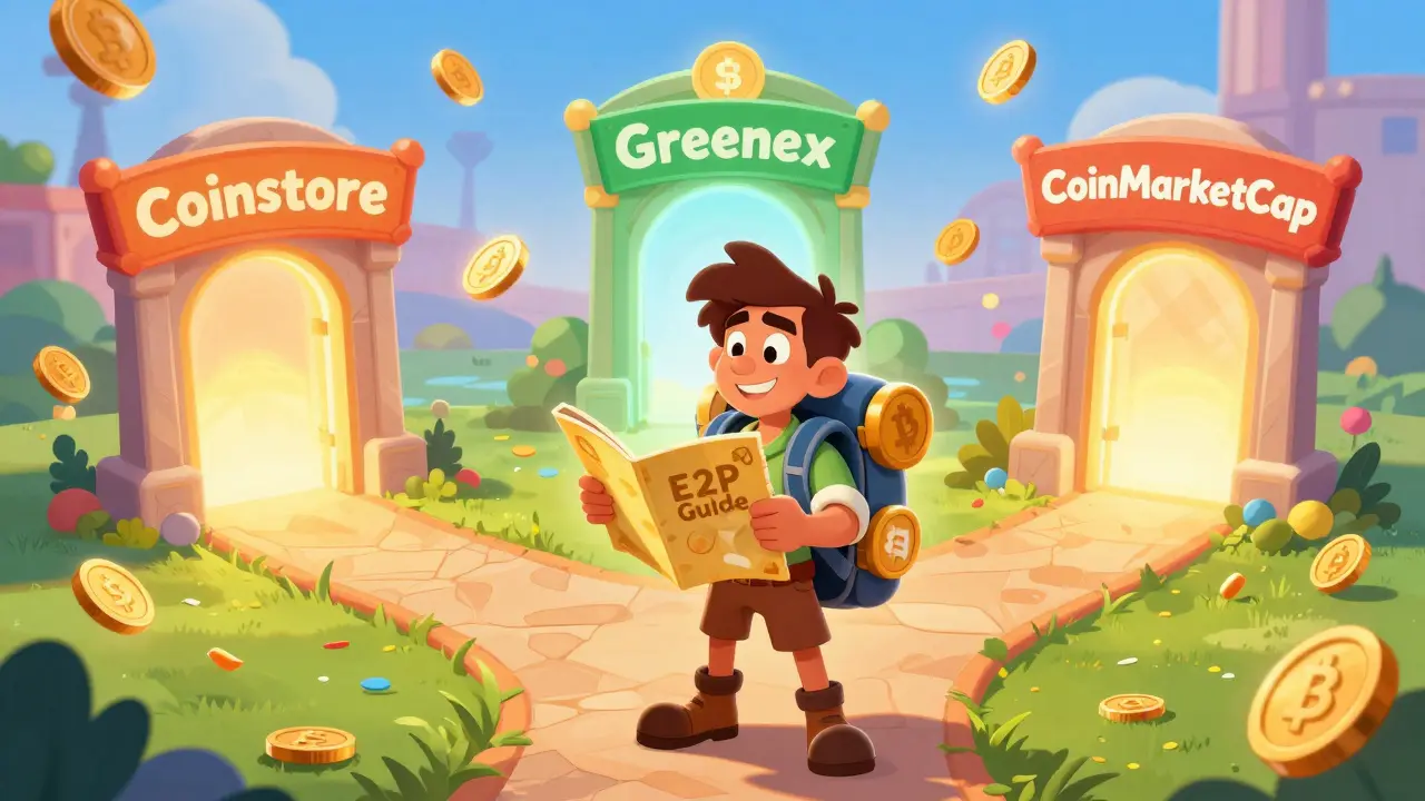 E2P Token Airdrop Guide: Coinstore, Greenex, and CoinMarketCap Details