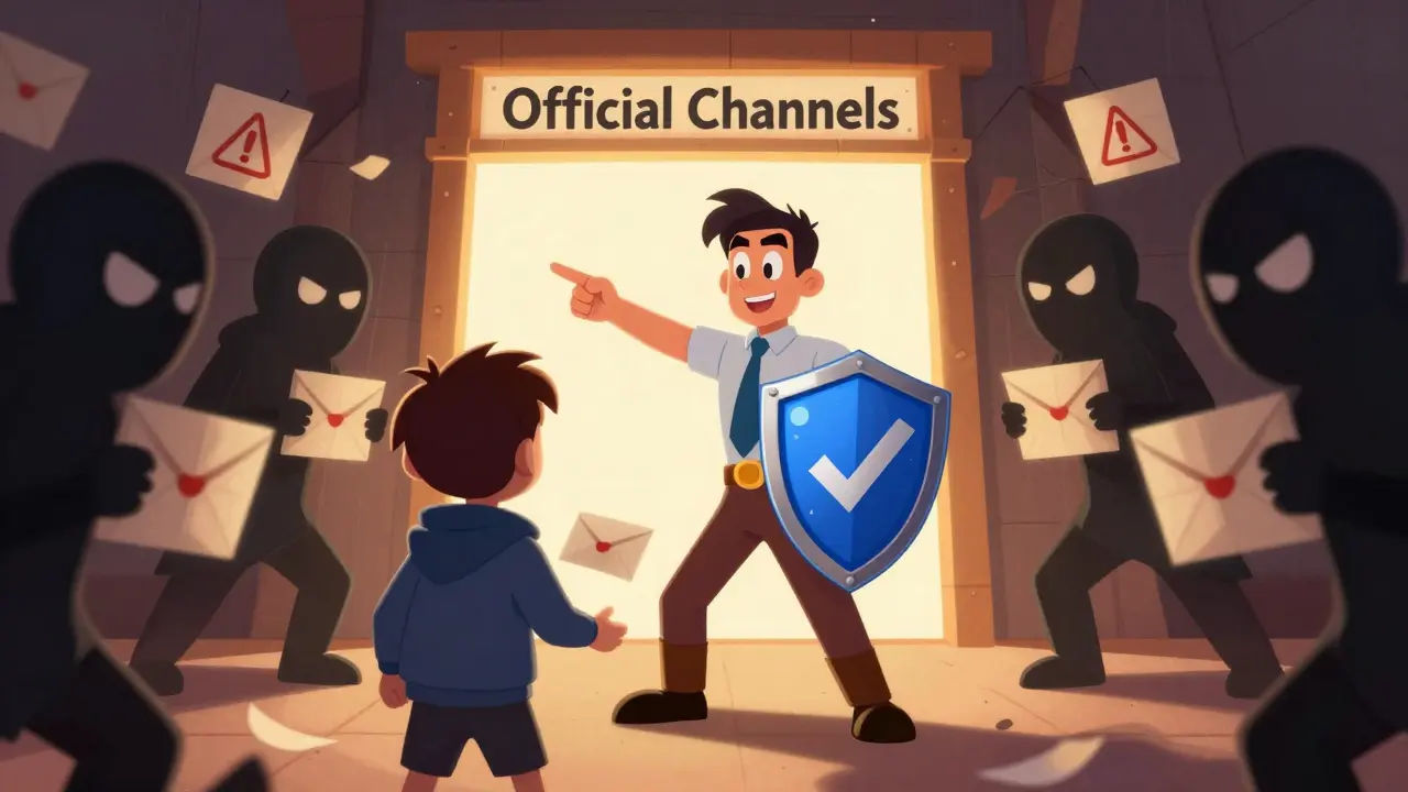 Heroic guide protecting user from crypto scammer characters