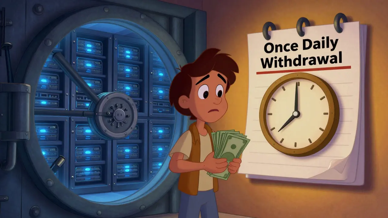 User worried about vault security and withdrawal limits