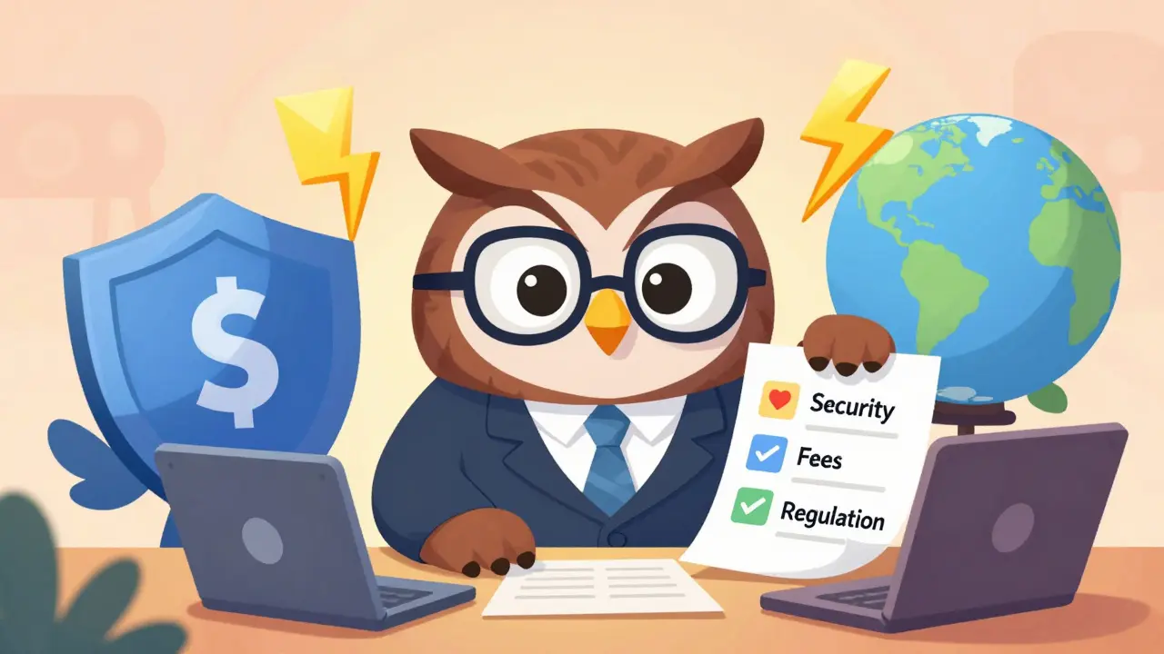 Wise owl guide helping choose safe crypto exchange alternatives with checklist