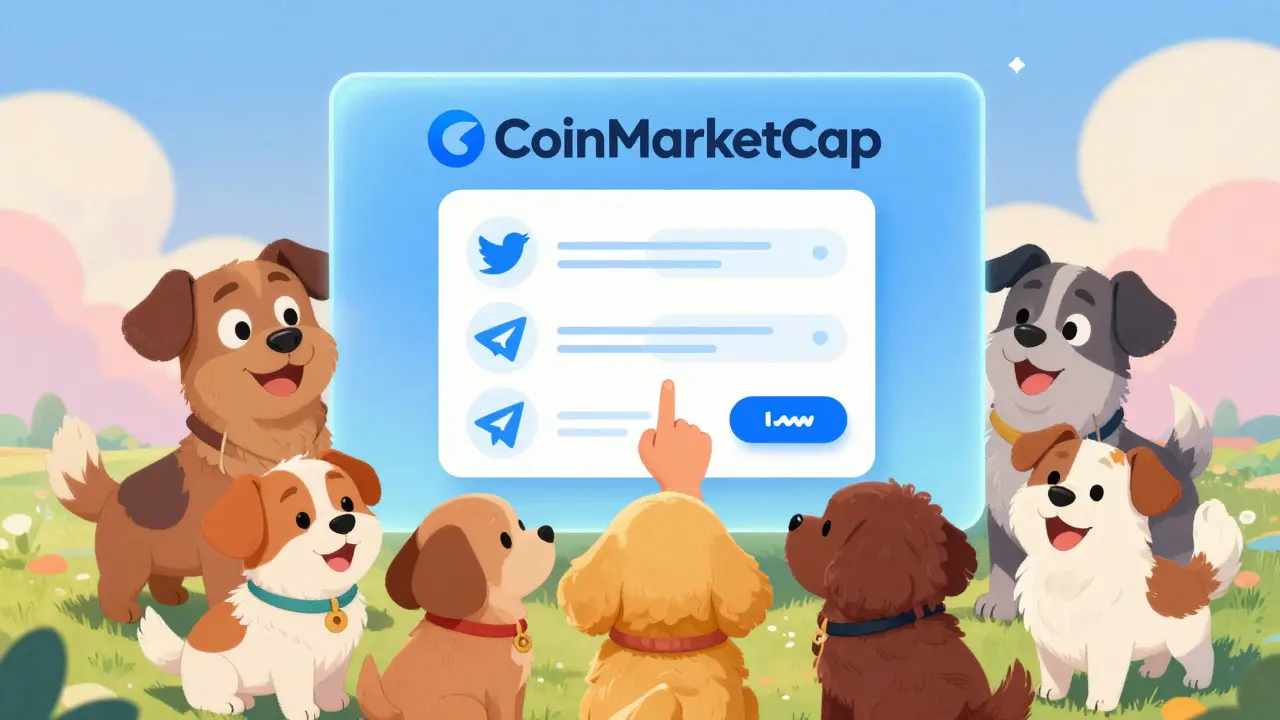 Animated dogs celebrating around a hologram showing social media task checklist