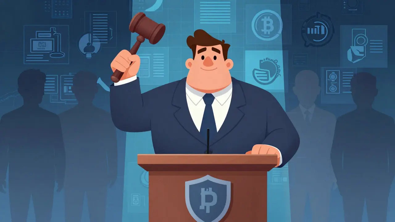 Official figure enforcing regulations against crypto platforms
