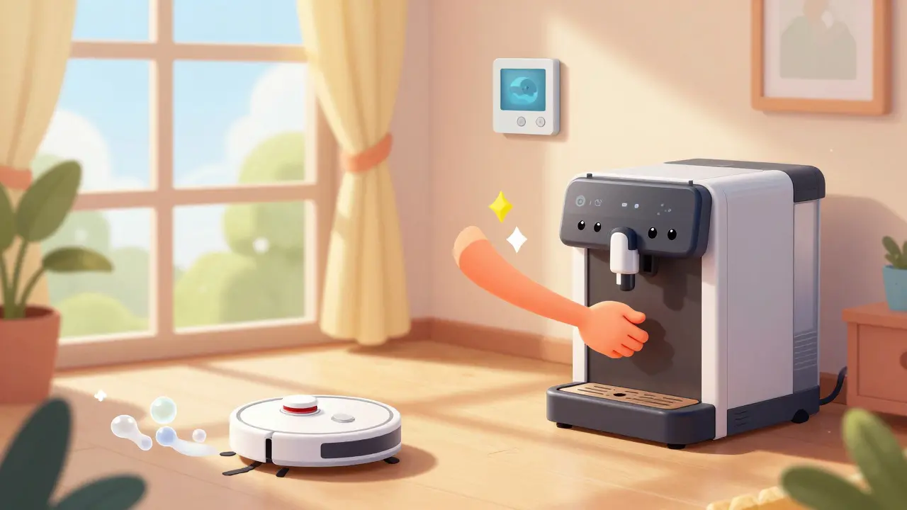 Smart home appliances communicating via feeless IoT network