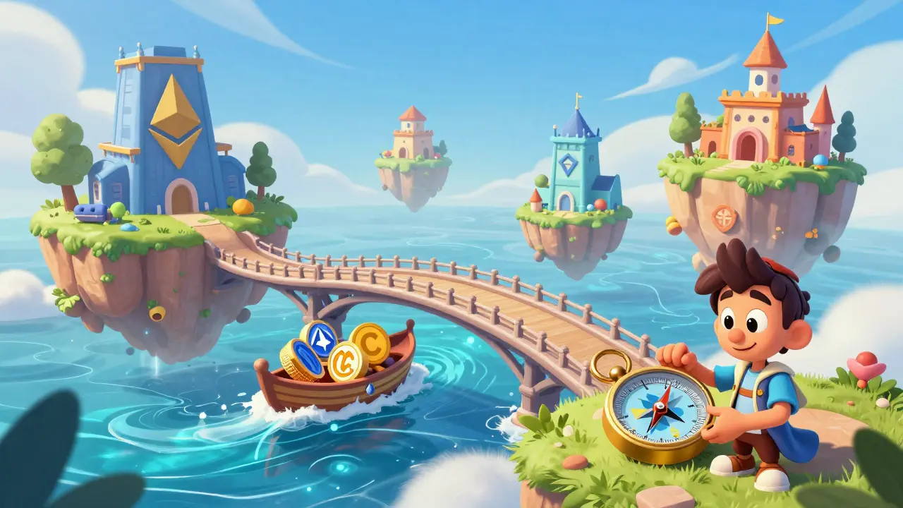 Whimsical bridge connecting crypto islands for cross-chain lending